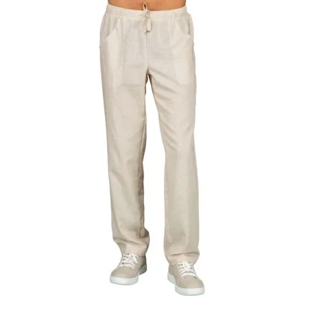 Pantalone con Elastico in Cotone e Lino ISACCO