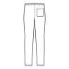 Pantalone con Elastico in Cotone e Lino ISACCO