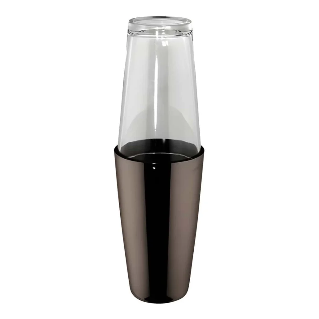 Shaker Boston Nero con Bicchiere in Vetro ILSA