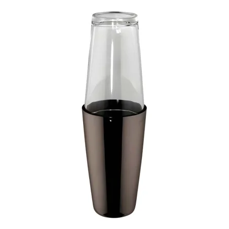 Shaker Boston Nero con Bicchiere in Vetro ILSA