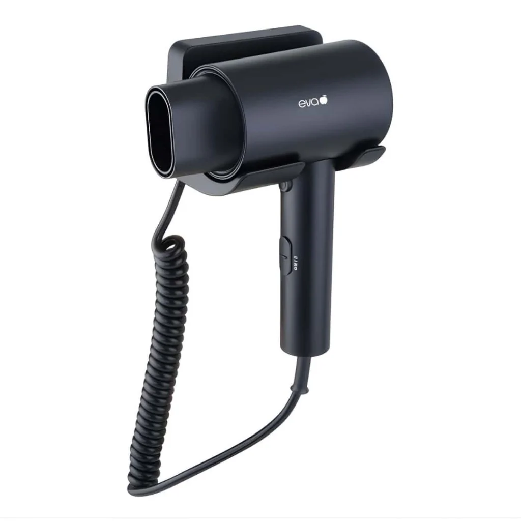Asciugacapelli da Parete Professionale 2000W Nero EVA COLLECTION