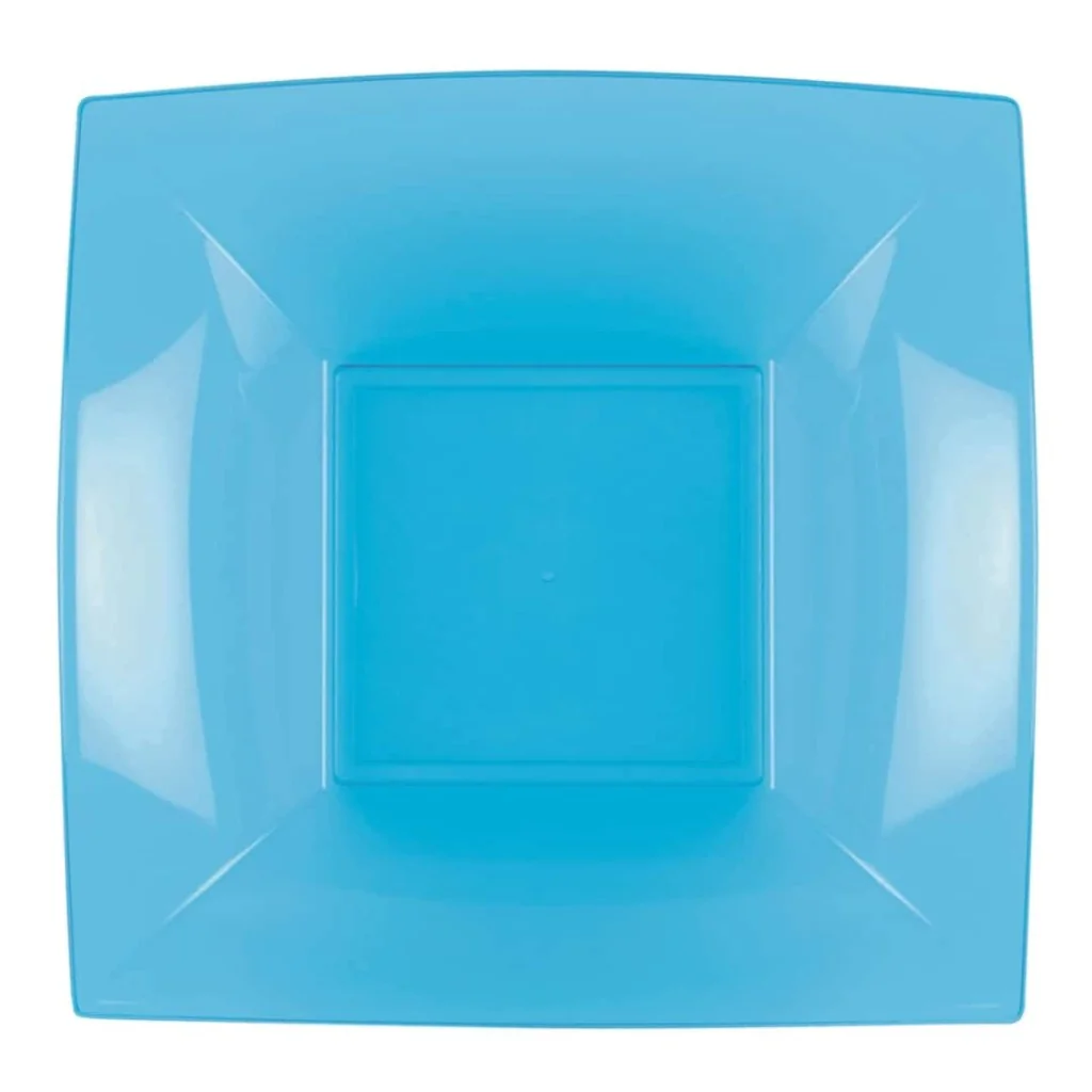 Piatti Fondi Quadrati Nice Turchese 18x18 cm 25 pz GOLD PLAST