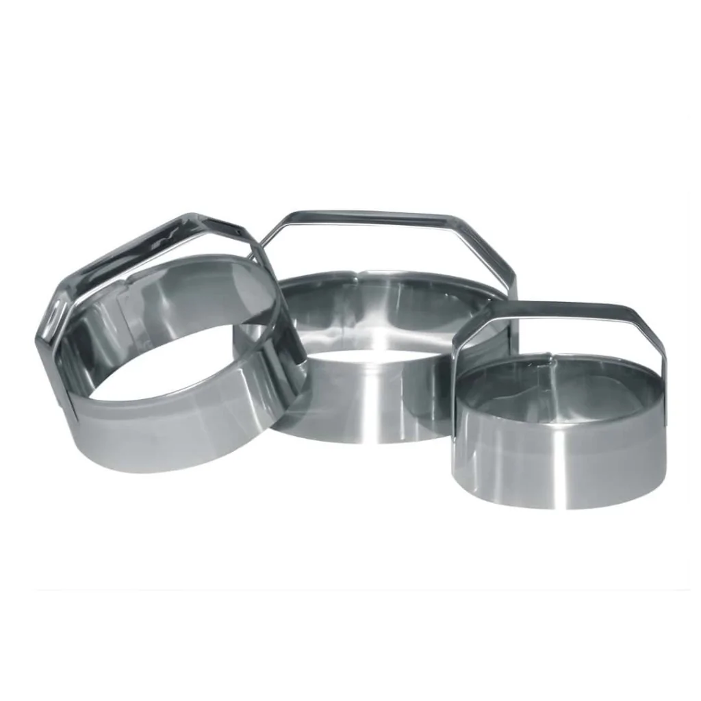 Set 3 Tagliapasta Tondi Lisci in Acciaio Inox ø 6-7-8 cm EVA