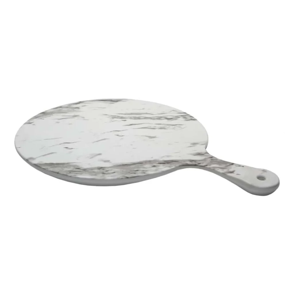 Tagliere Tondo con Manico Melamina Marmo 53 cm MEDRI