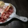 Tagliere Tondo con Manico Melamina Marmo 53 cm MEDRI