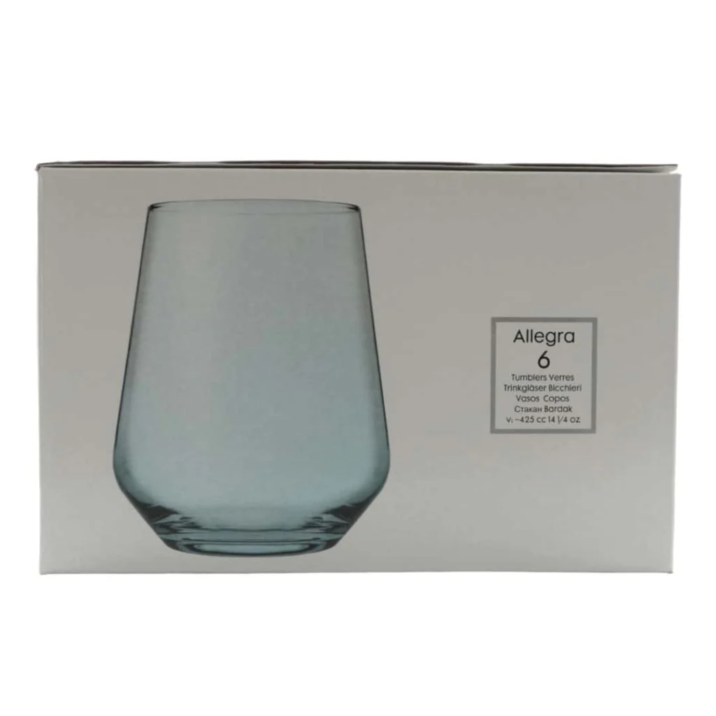 Bicchiere Acqua Allegra Turchese 42 cl - 6 Pz PASABAHCE