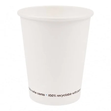 Bicchiere Cartoncino 250 ml 8 oz Bianco 50 pz SIGNORBIO