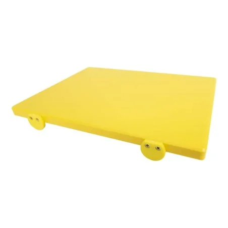 Tagliere HACCP Polietilene Giallo con Fermi 50x35 cm EUROCEPPI