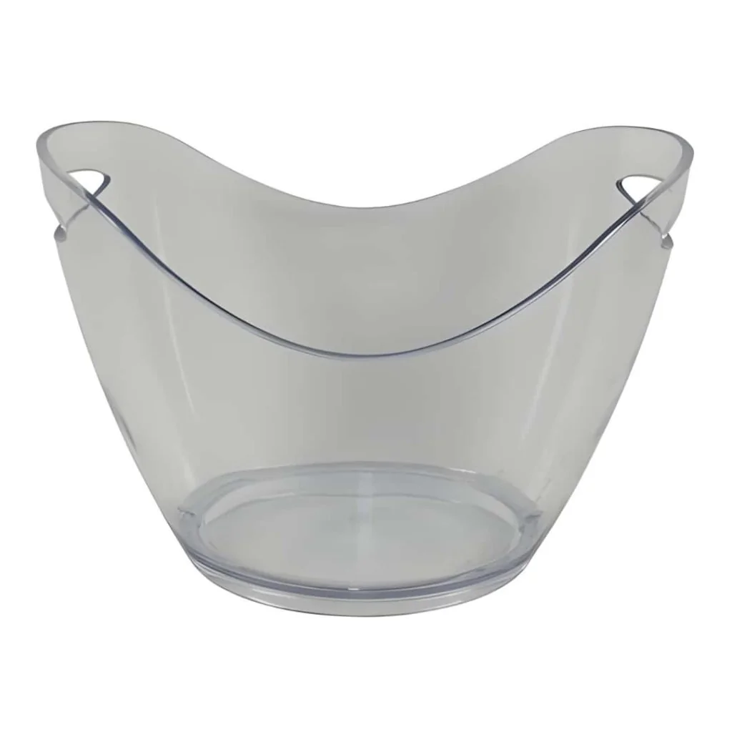 Secchiello Portaghiaccio Ovale Trasparente Acrilico 35x25 cm DT