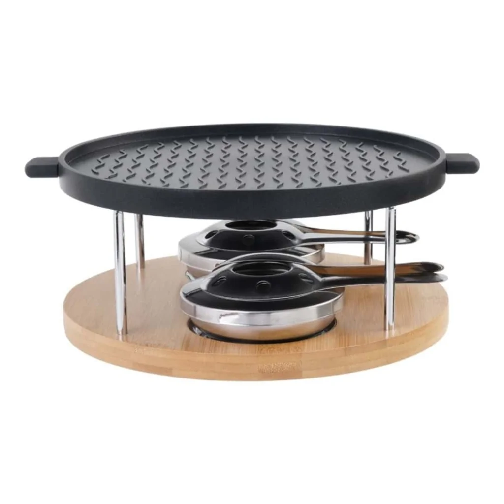 Grill da Tavolo Alluminio Antiaderente 23 cm 2 Bruciatori EVA