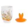 Barattolo Biscottiera Ceramica Coperchio Orecchie Coniglio ART