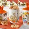 Barattolo Biscottiera Ceramica Coperchio Orecchie Coniglio ART