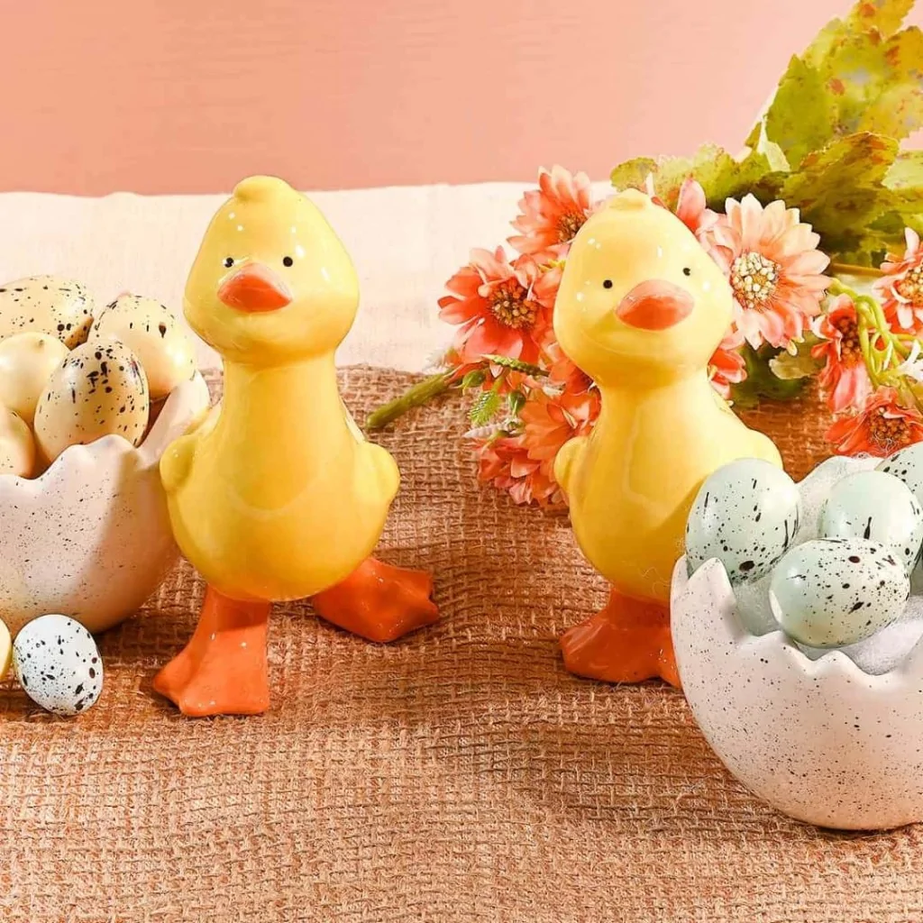 Coppetta Guscio Uovo Ceramica Paperotto Pasqua ART FROM ITALY