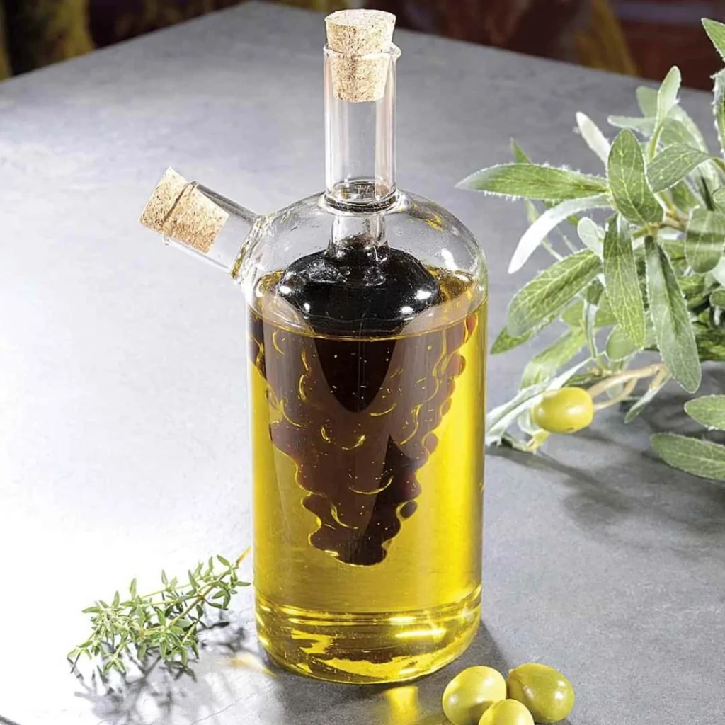 Oliera Acetiera Vetro Olio e Aceto Tappi Sughero 250 ml ART