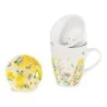 Tazza Tisaniera con Filtro Porcellana 300 ml Fiori ART FROM