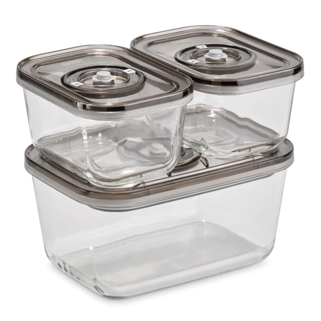 Contenitori Sottovuoto Vetro VacuBoxx Eco Set 3 Pz CASO DESIGN