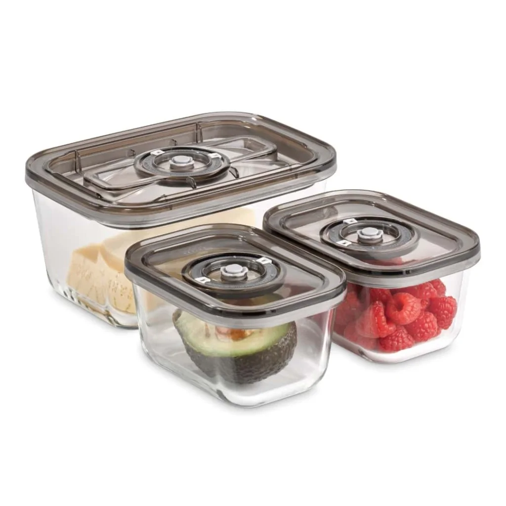 Contenitori Sottovuoto Vetro VacuBoxx Eco Set 3 Pz CASO DESIGN