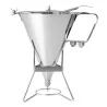 Imbuto Dosatore in Acciaio Inox 3 Bocchette con Supporto EVA