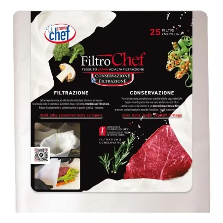 Panno Filtro Chef Monouso in TNT 75x75 cm 25 Pz BRENTA