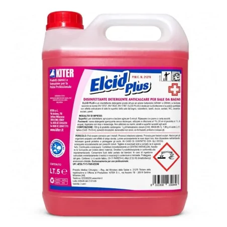 Disinfettante Anticalcare Bagno Elcid Plus 5 L KITER