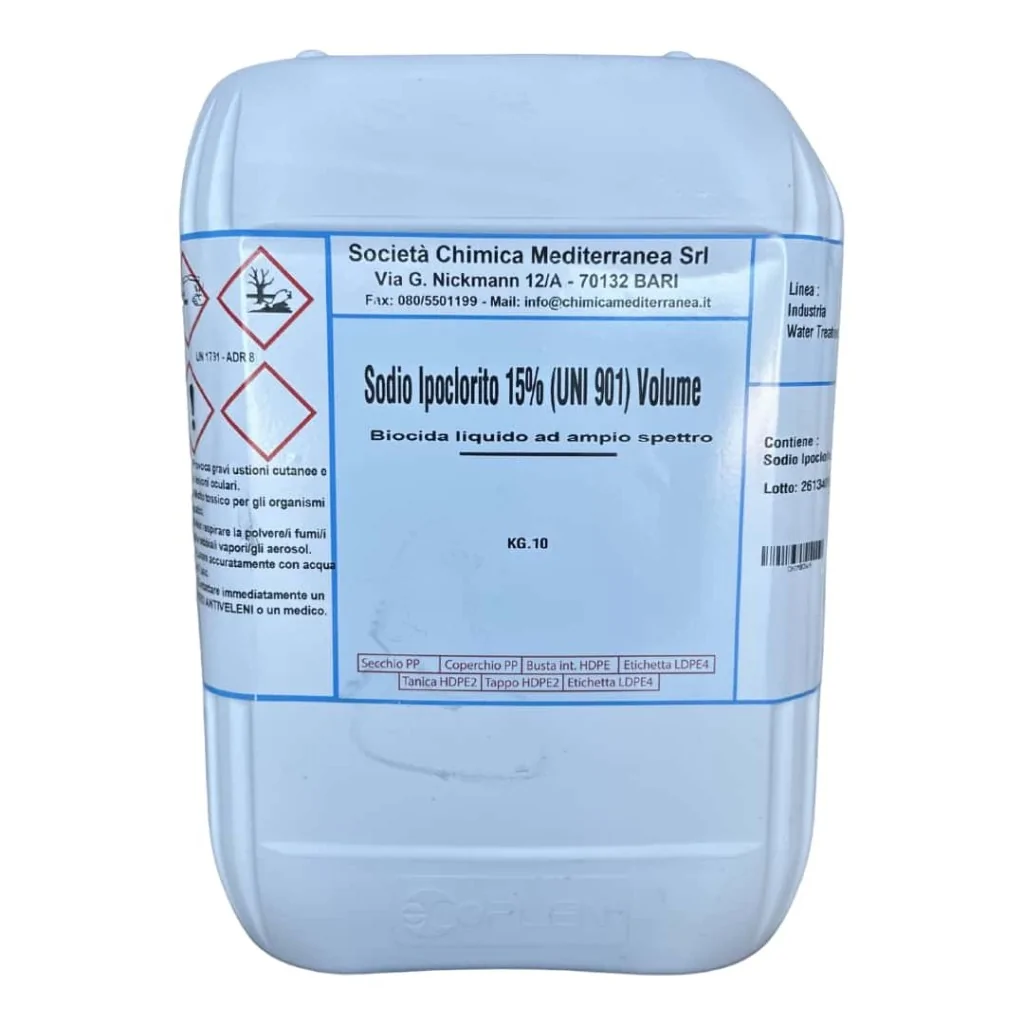 Ipoclorito di Sodio 14-15% Tanica 10 kg DT
