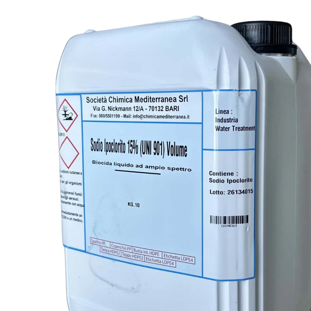 Ipoclorito di Sodio 14-15% Tanica 10 kg DT