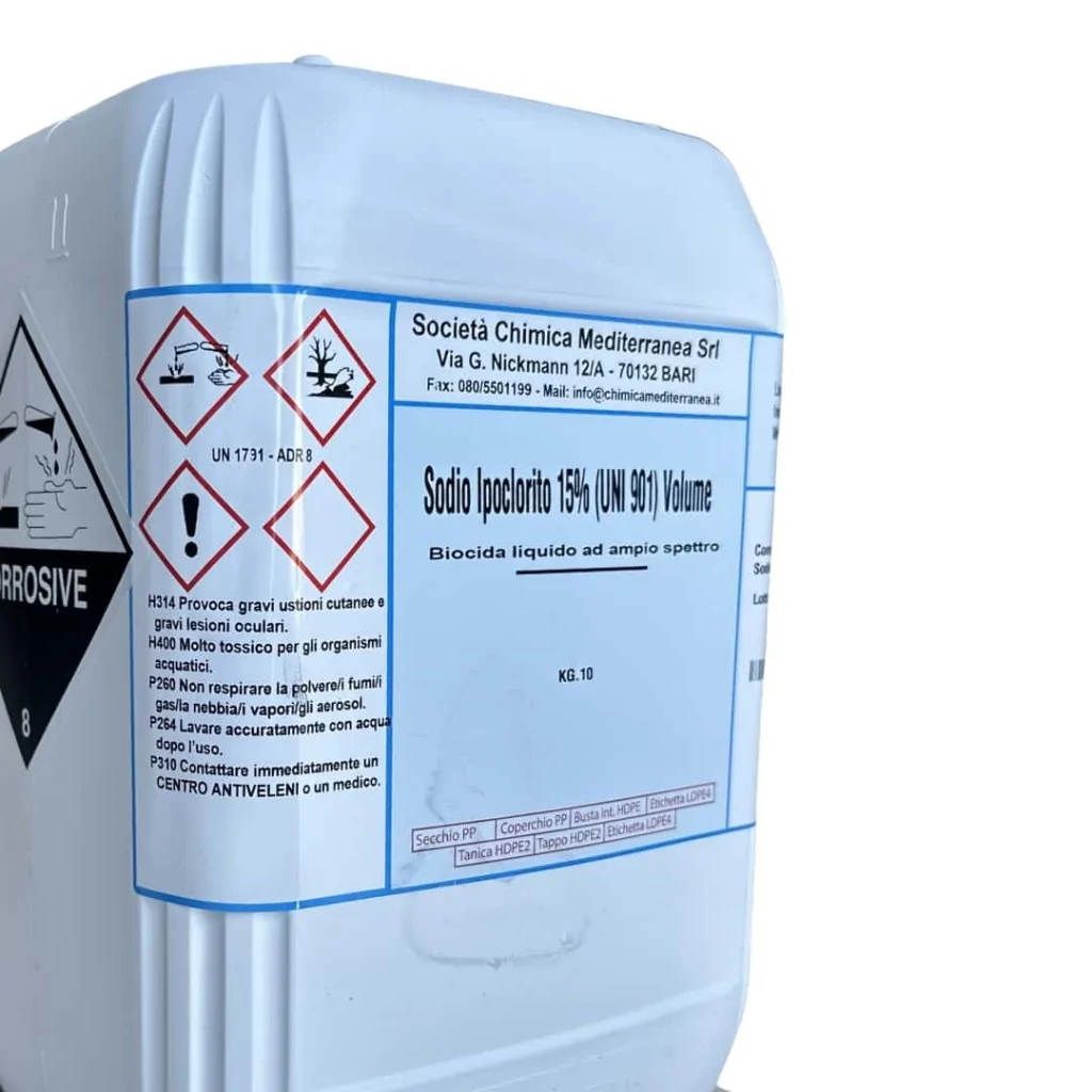 Ipoclorito di Sodio 14-15% Tanica 10 kg DT