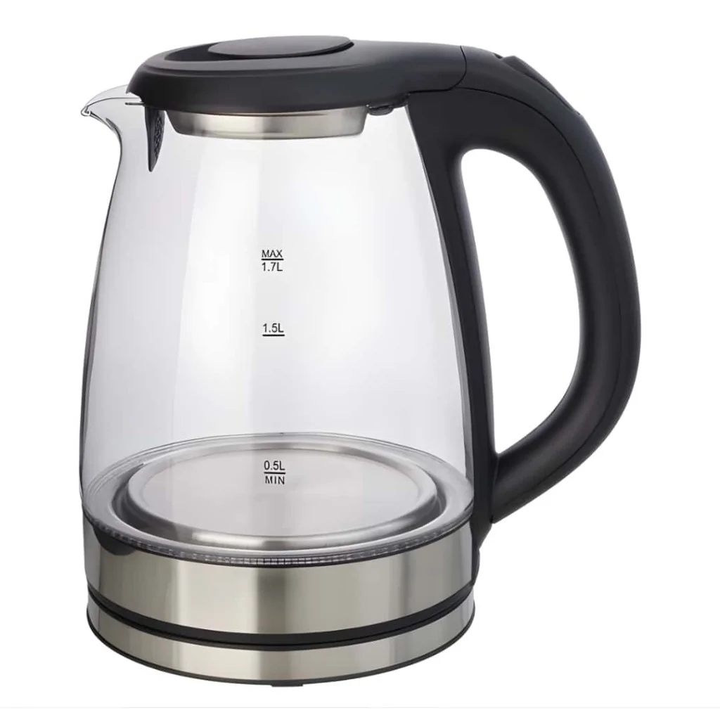 Bollitore Vetro Acciaio Inox LED 1,7 lt 1500 W EVA COLLECTION