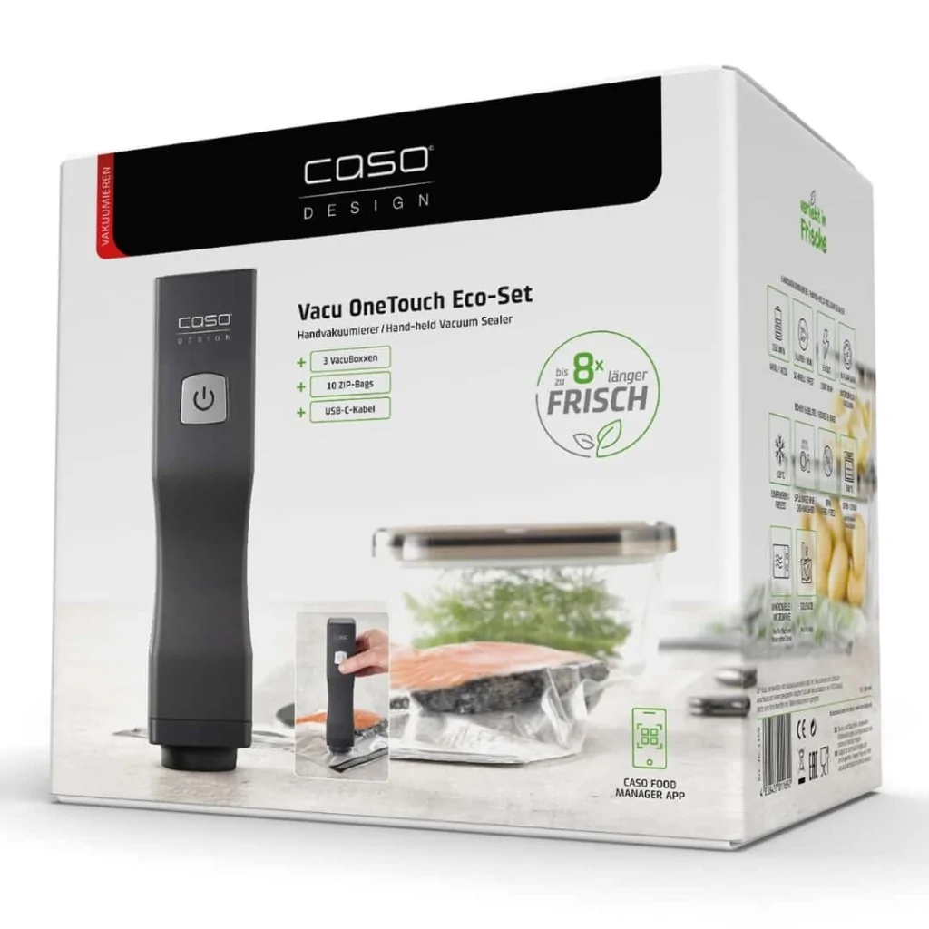 Set Sottovuoto Cordless One Touch Eco VacuBoxx CASO DESIGN