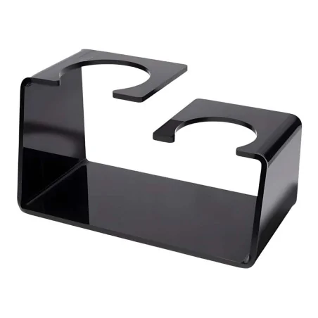 Supporto Plexiglass Nefel 2 Flaconi Sfalsato Nero INTERCHEM