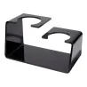 Supporto Plexiglass Nefel 2 Flaconi Sfalsato Nero INTERCHEM