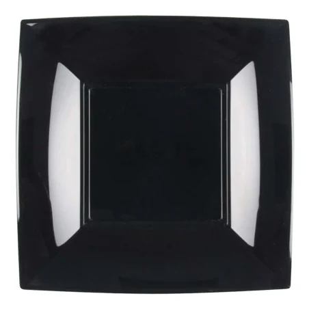 Piatti Dessert Quadrati Nice Nero 18x18 cm 15 pz GOLD PLAST