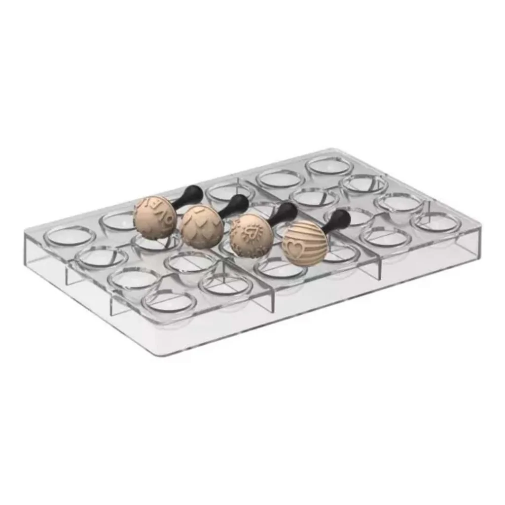 Kit Stampo Praline Semisfera 24 Cavità + 4 Timbri SILIKOMART