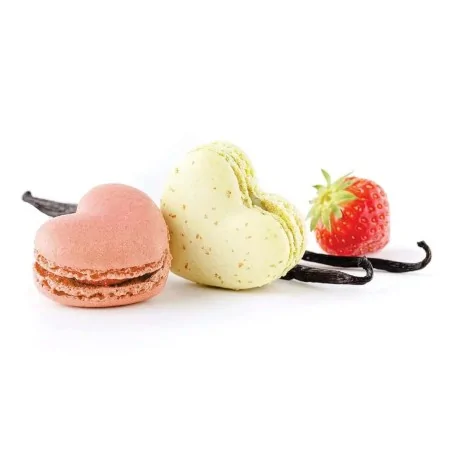 Tappeto Silicone Macaron Cuore Heart Macarons SILIKOMART