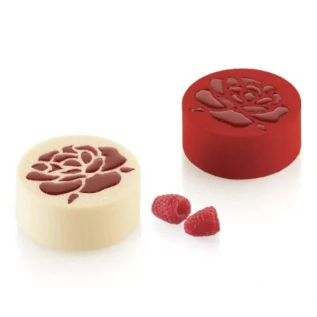 Stampo Silicone Monoporzioni Rosa Valentine 110 SILIKOMART