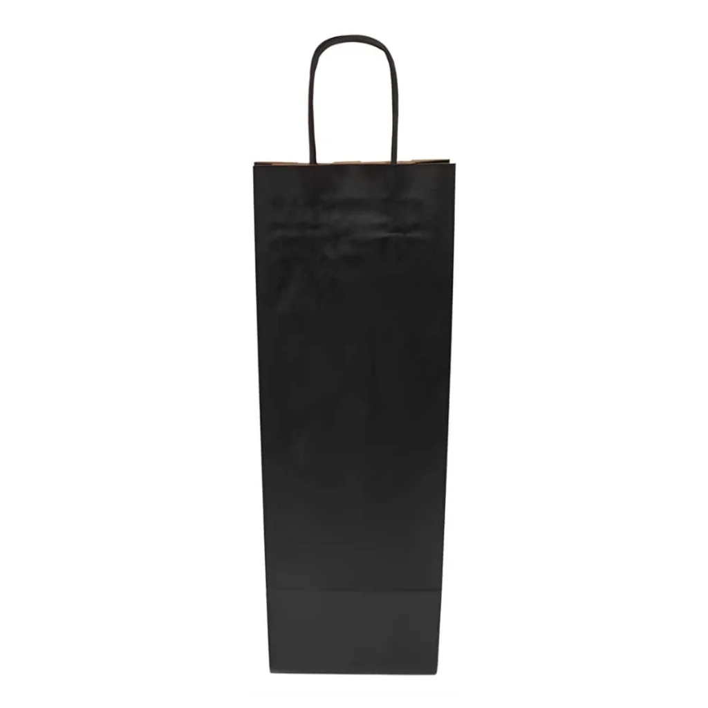 Sacchetti Sos Con Manici 14+8x40 Cm 1 Bottiglia Nera 10pz