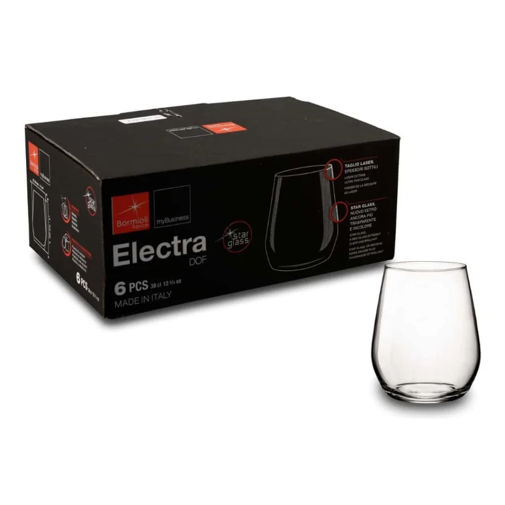 Set 6 Bicchieri Acqua Dof Electra 38 cl BORMIOLI ROCCO