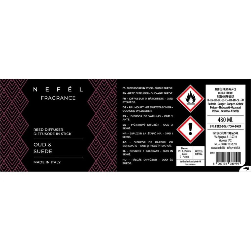 Fragrance Nefel Oud & Suede Ml.480 INTERCHEM