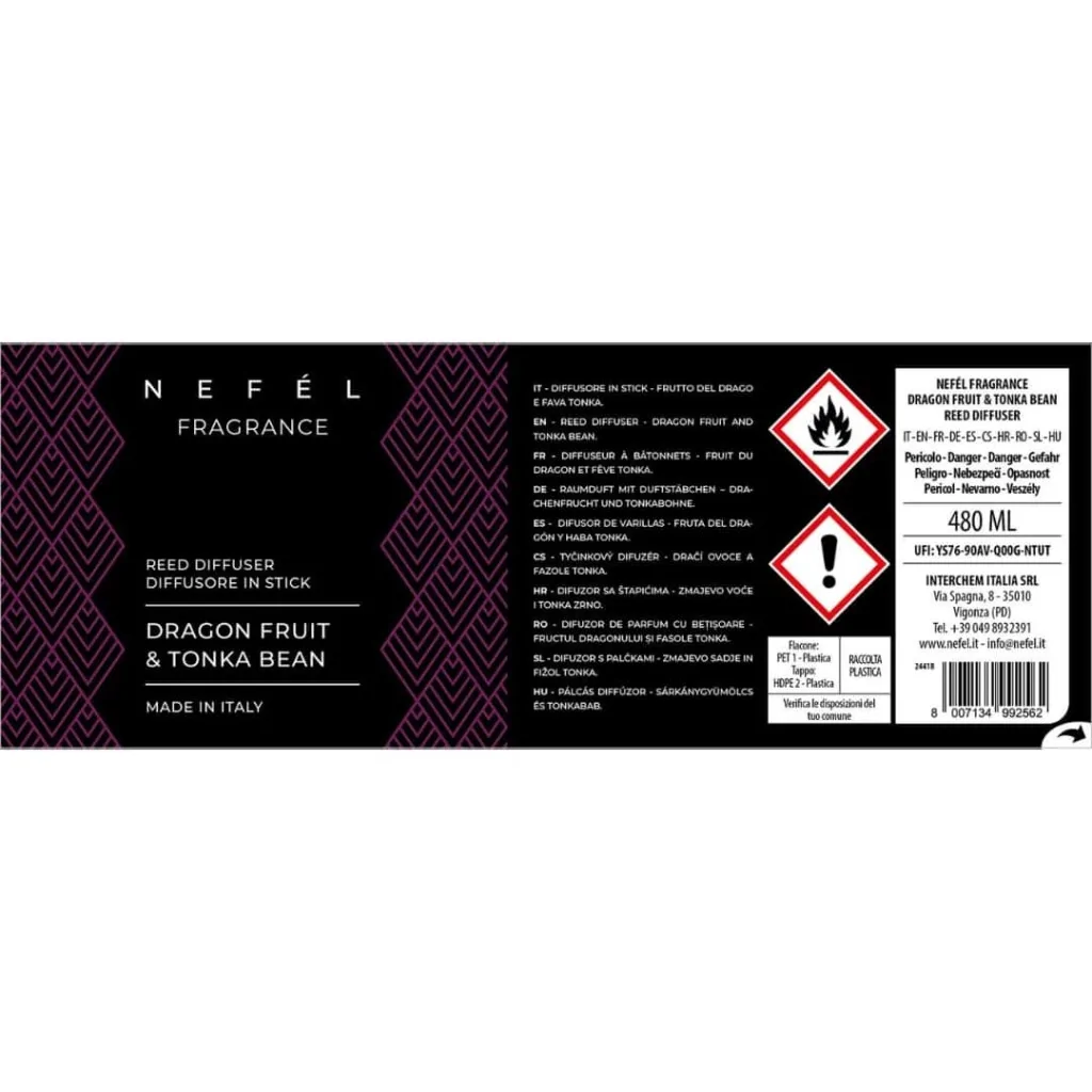 Fragrance Nefel Dragon Fruit & Tonka Bean Ml.480 INTERCHEM