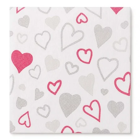 Tovagliolo Heart Rosso Paptex 40x40 cm Pz 50 VENTIDUE