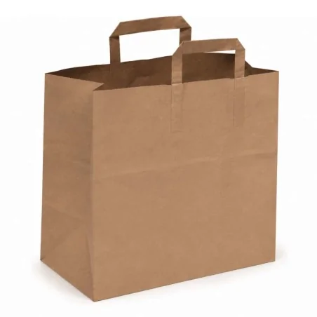 Sacchetti Sos Con Manici 28x17x29 Cm Natural Kraft 10 pz