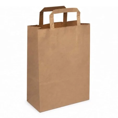 Sacchetti Sos Con Manici 22x11x28 Cm Natural Kraft 10pz