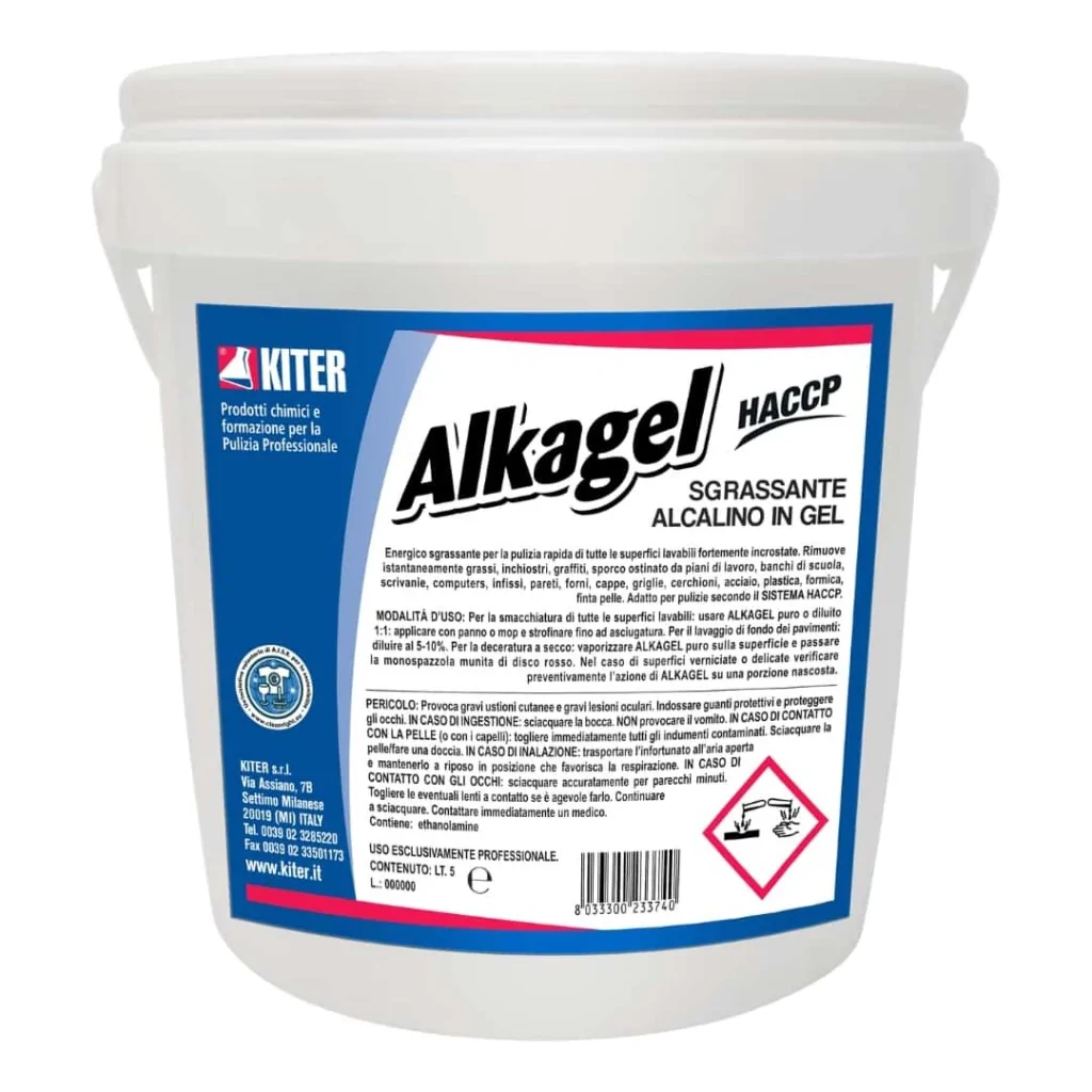 Disincrostante Alcalino Superfici Alkagel 5 kg KITER