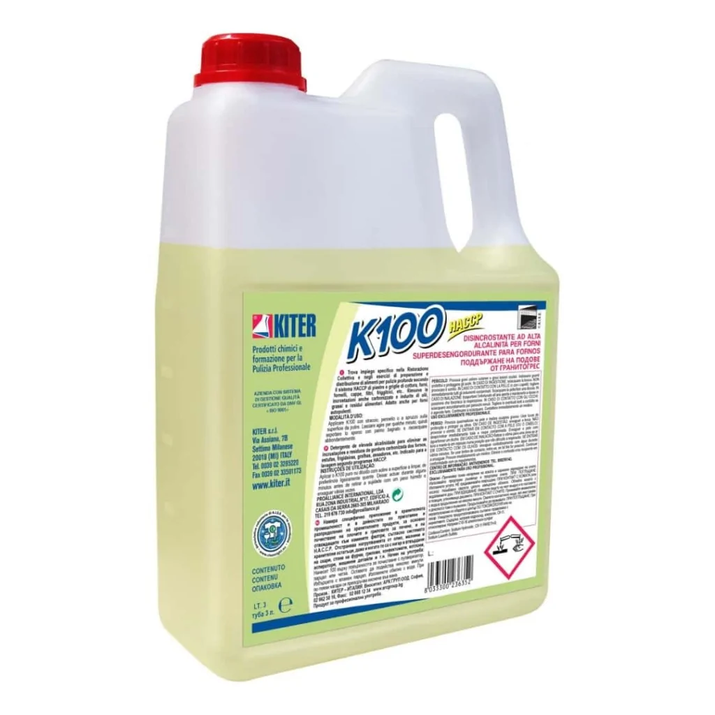 K 100 Disincrostante Alcalino Forni e Piastre 3 lt KITER