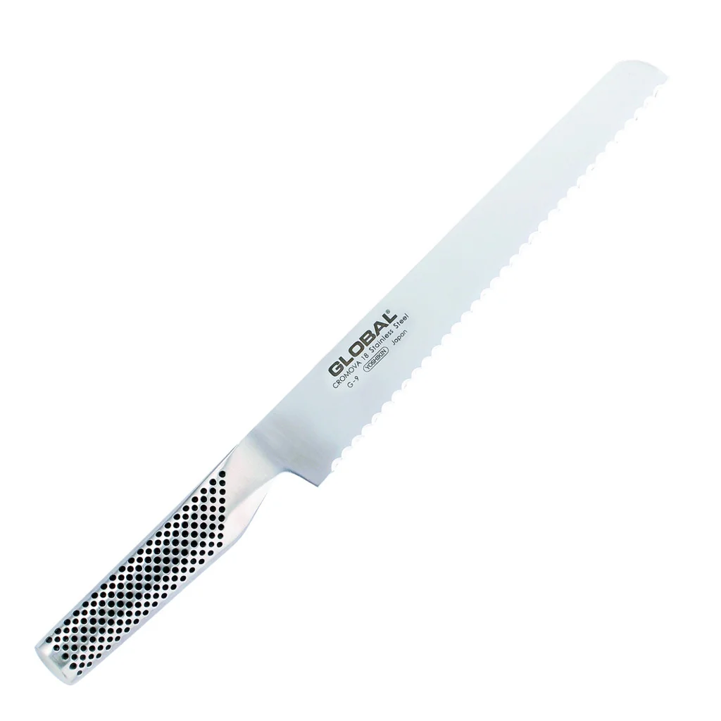 Coltello Pane Dentato per Destrimani 22 cm Acciaio Inox Global