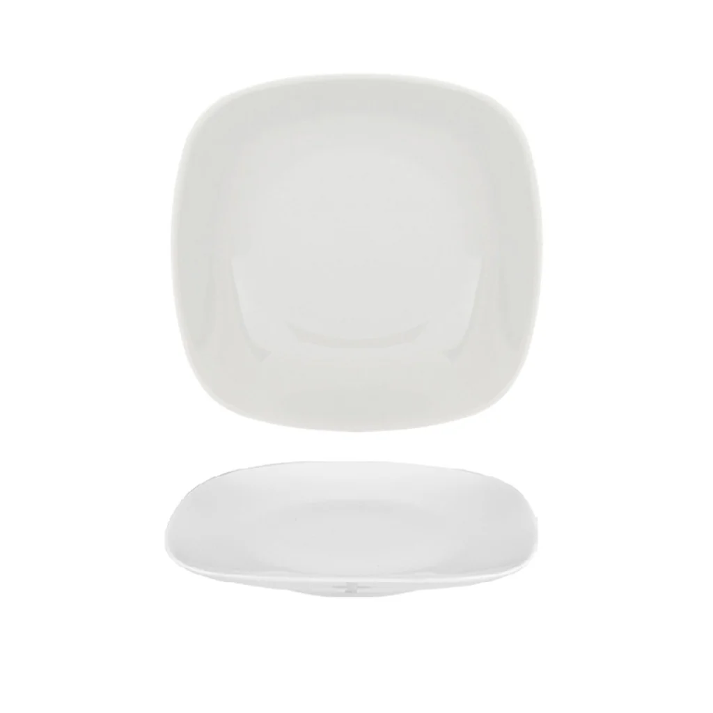 Piatto Frutta Mimoza Bianco in Porcellana 18x18 cm Gural