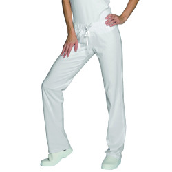 Pantalone Donna Jersey Bianco con elastico Isacco