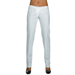 Pantalone Donna Slim Bianco in Cotone Tg. 46 Isacco
