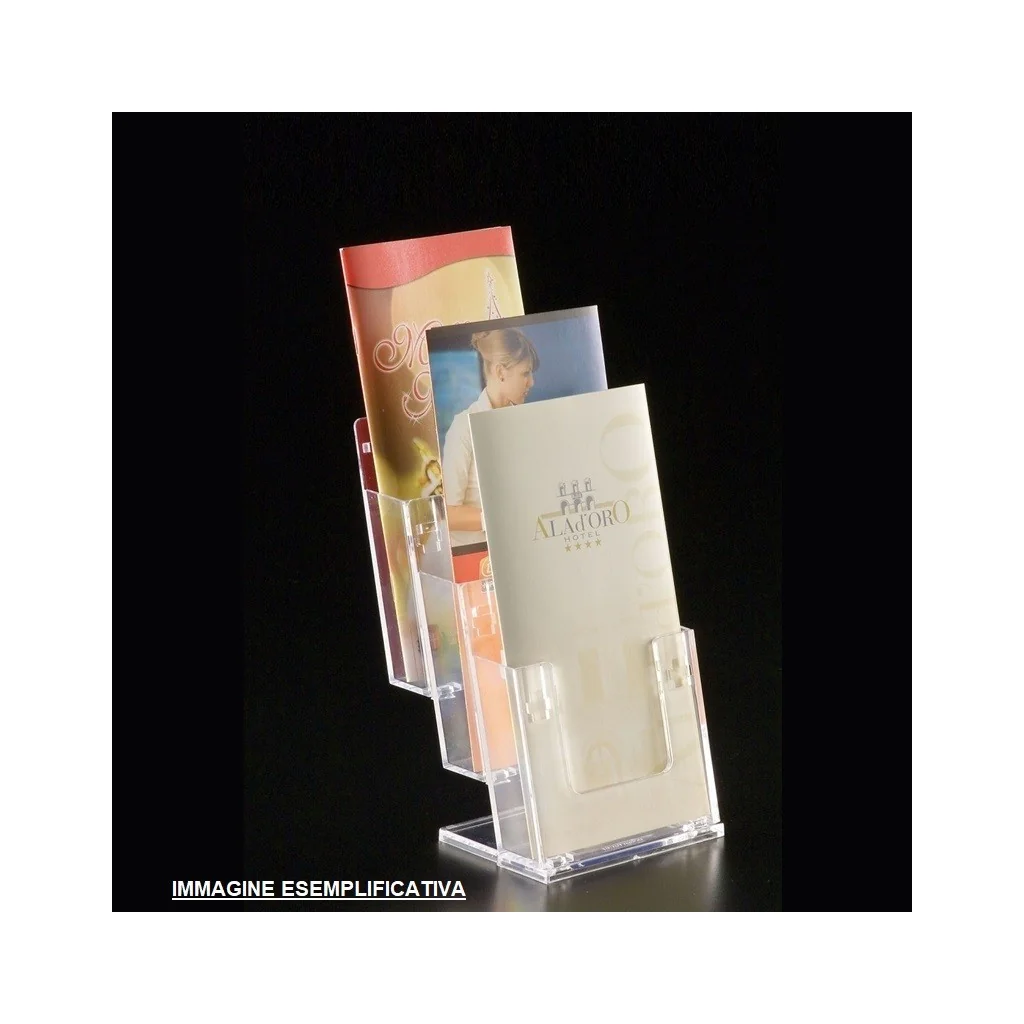 Espositore porta depliant A5 in plexiglass Leone