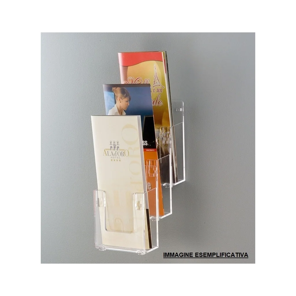 Espositore porta depliant A5 in plexiglass Leone